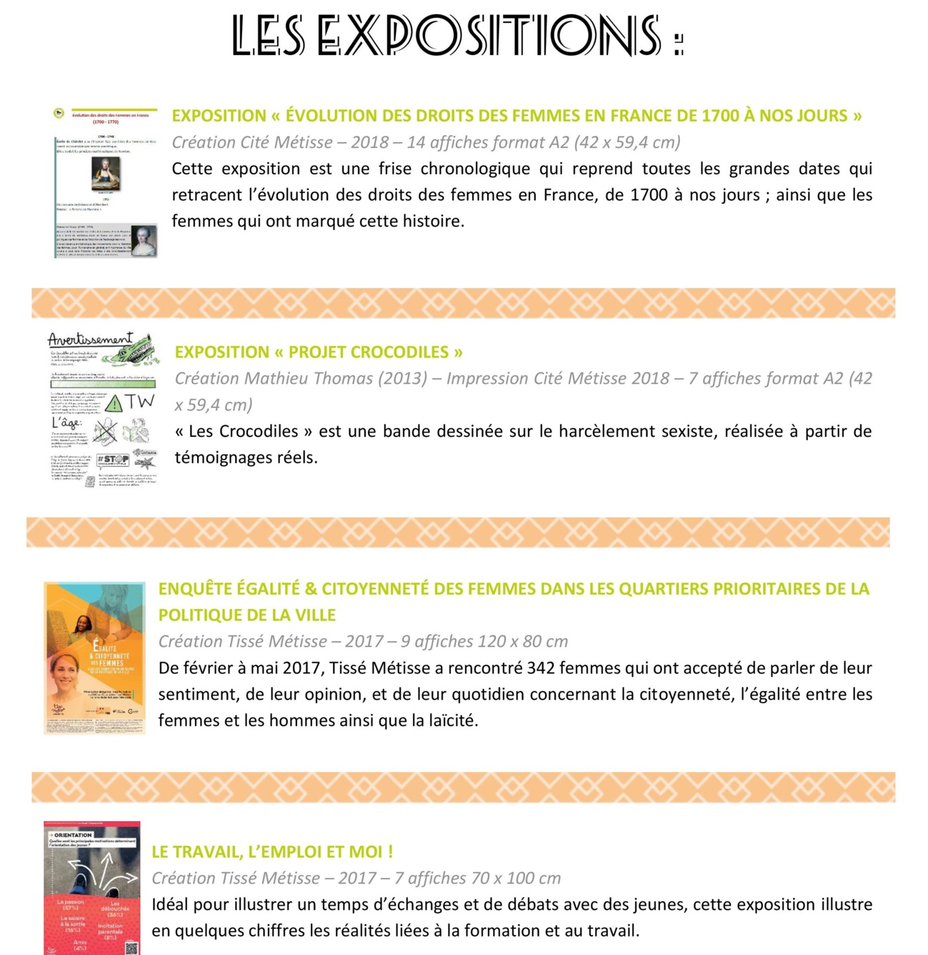 Sensibilisation par l'image - Expositions & citations. Sensibilisation par l'image - Expositions & citations.