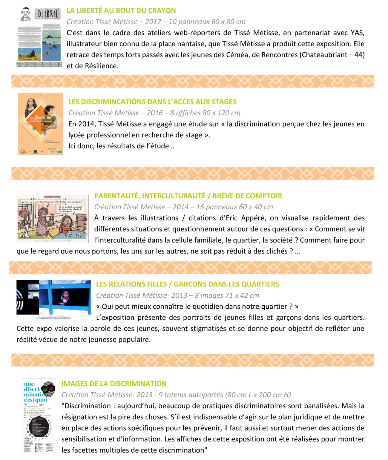 Sensibilisation par l'image - Expositions & citations. Sensibilisation par l'image - Expositions & citations.